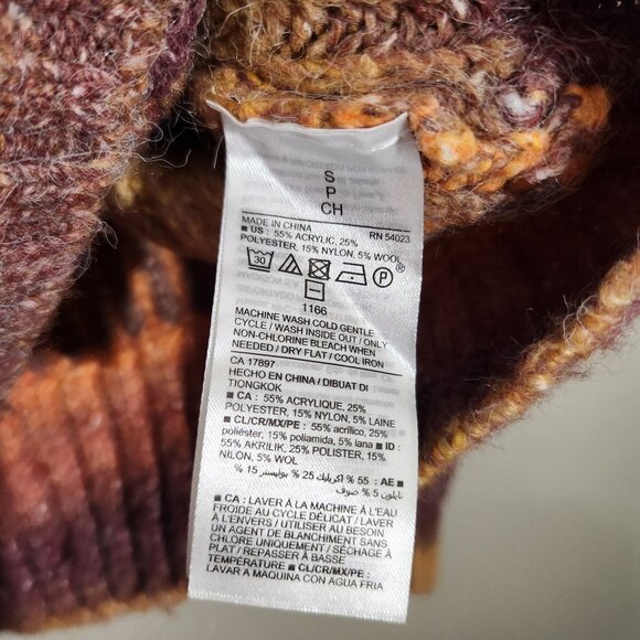 Old Navy Chunky Turtleneck Sweater Small Wool blend - Picture 3 of 8